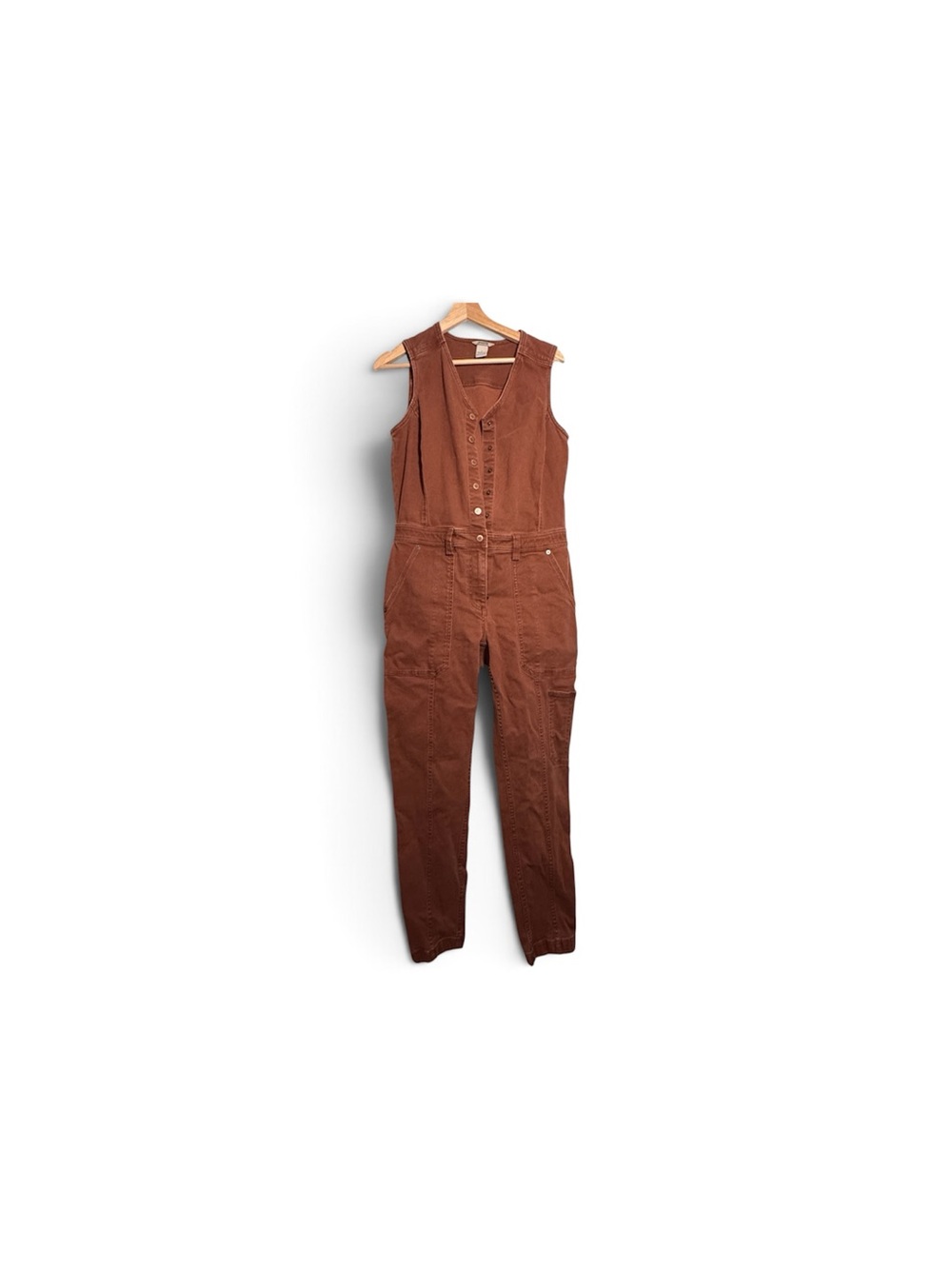 Duluth Trading Co Rust Brown Utility Jumpsuit Women’s Size 6